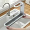 Telescopic Sink Drain Rack With Hooks And Soap Storage 4