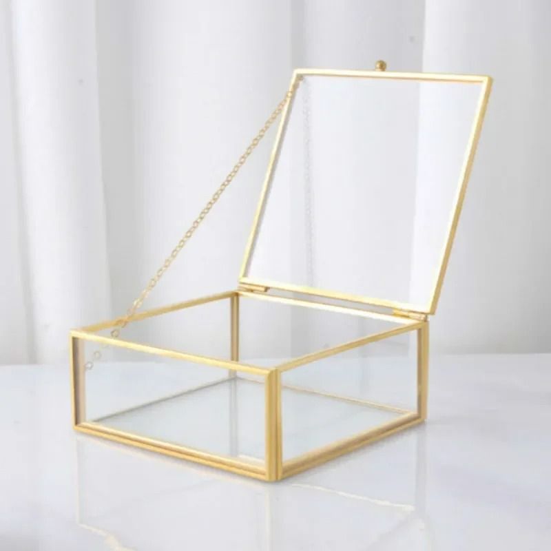 Glass Jewelry Display Box For Keepsakes And Decor 6