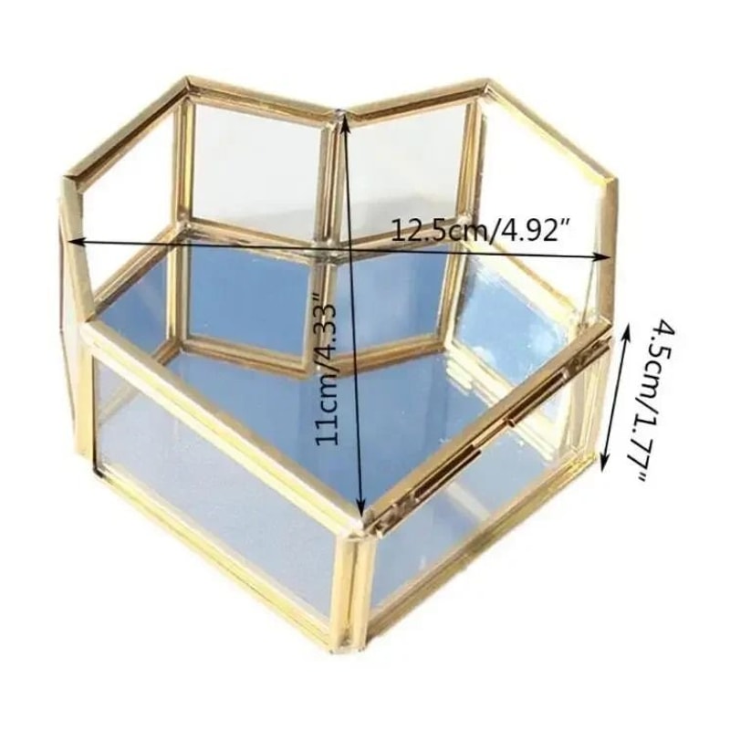Glass Jewelry Display Box For Keepsakes And Decor 8