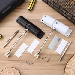 automatic adjustable door closer for interior and exterior use