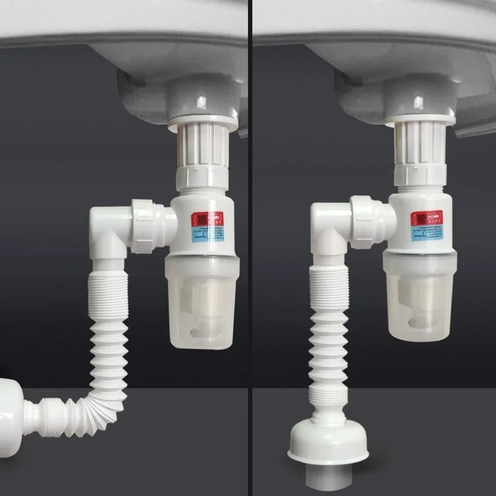 Flexible Sink Drain Deodorant Hose With Strainer 1