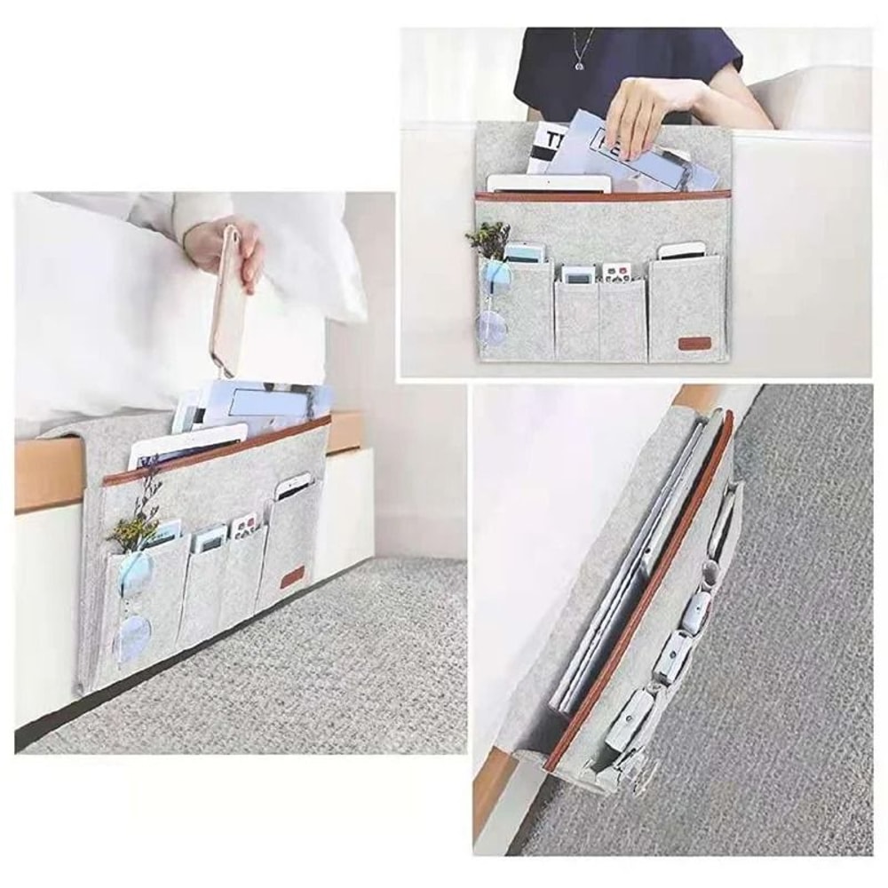 Felt Bedside Hanging Storage Organizer With Pockets 2