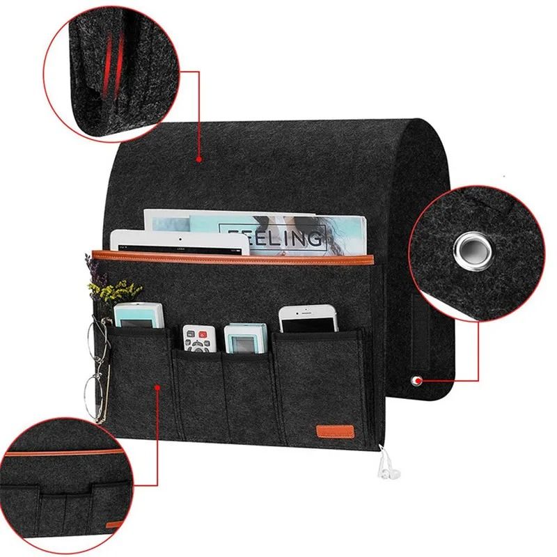 Felt Bedside Hanging Storage Organizer With Pockets 4