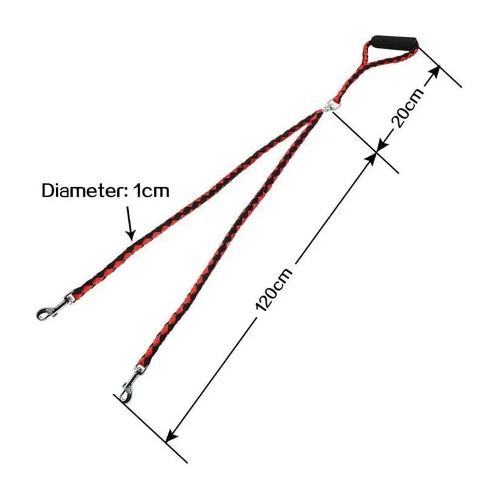 Double Dog Leash With Elastic Extension For Walking Two Dogs 5