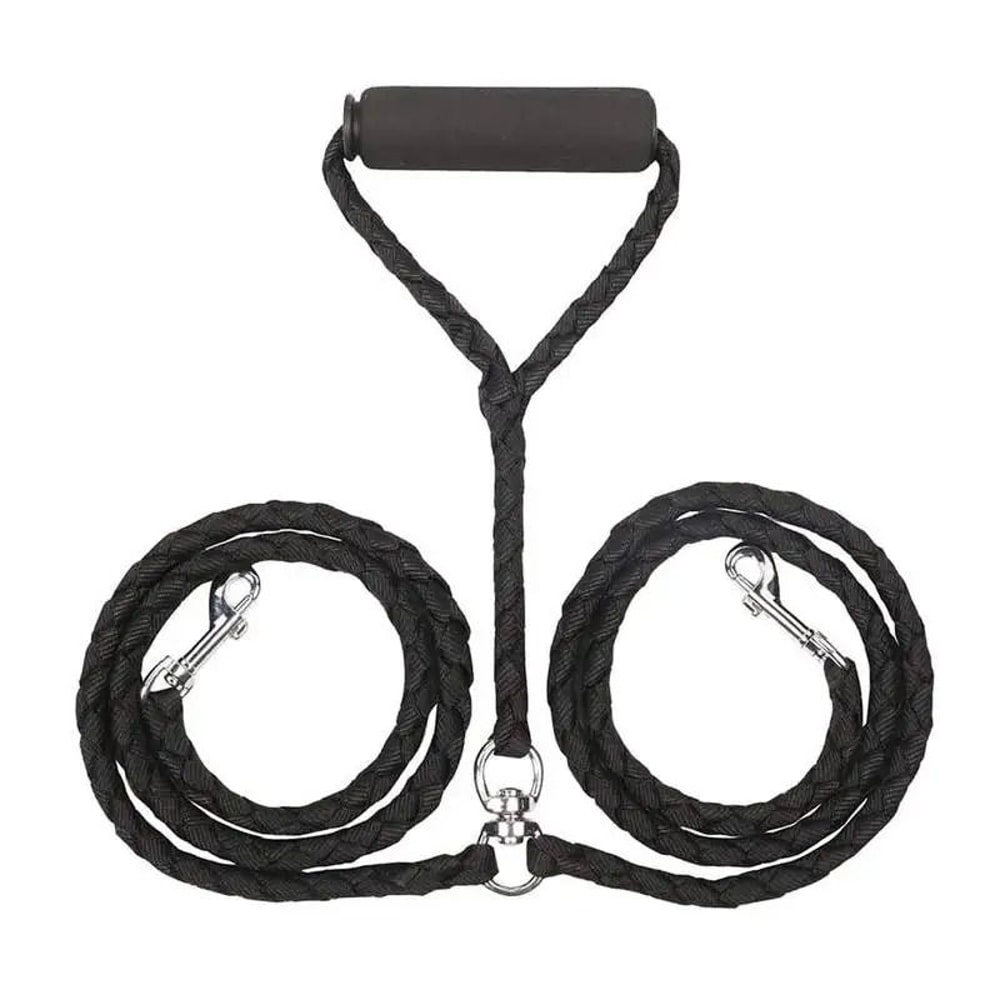 Double Dog Leash With Elastic Extension For Walking Two Dogs 6
