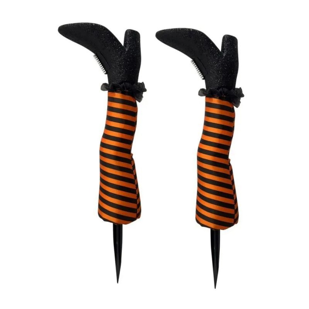 Halloween Witch Legs Yard Decoration With Boots Set Of 2 8