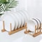 Bamboo Wooden Dish Drying Rack For Plates And Kitchen Storage 0
