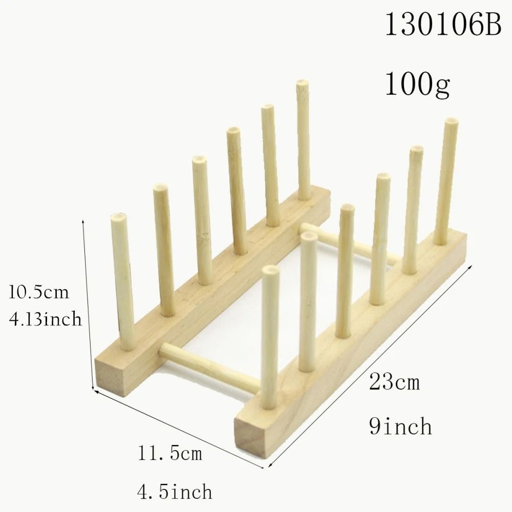 Bamboo Wooden Dish Drying Rack For Plates And Kitchen Storage 9