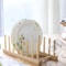 Bamboo Wooden Dish Drying Rack For Plates And Kitchen Storage 1