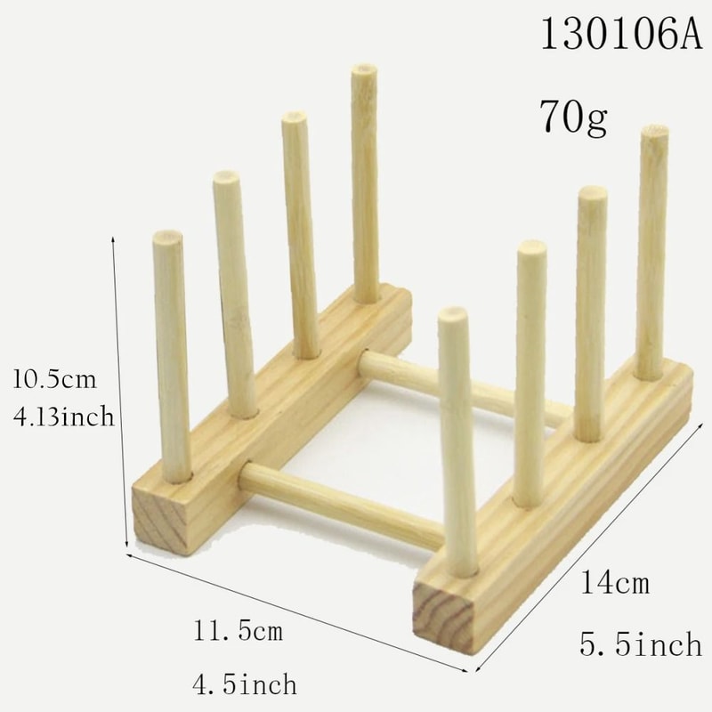 Bamboo Wooden Dish Drying Rack For Plates And Kitchen Storage 6