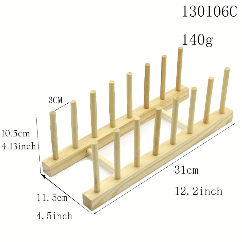 Bamboo Wooden Dish Drying Rack For Plates And Kitchen Storage 7