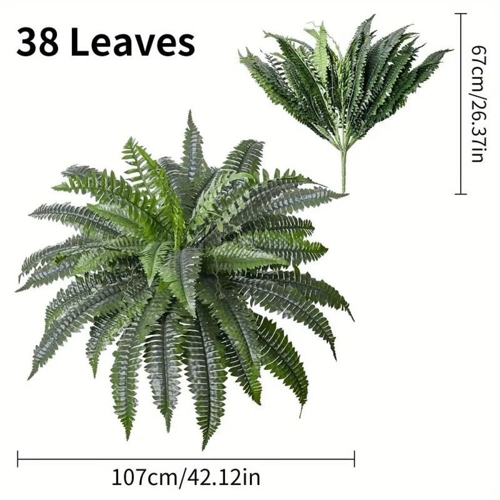 Realistic Artificial Boston Fern Greenery For Indoor And Outdoor Decor 5
