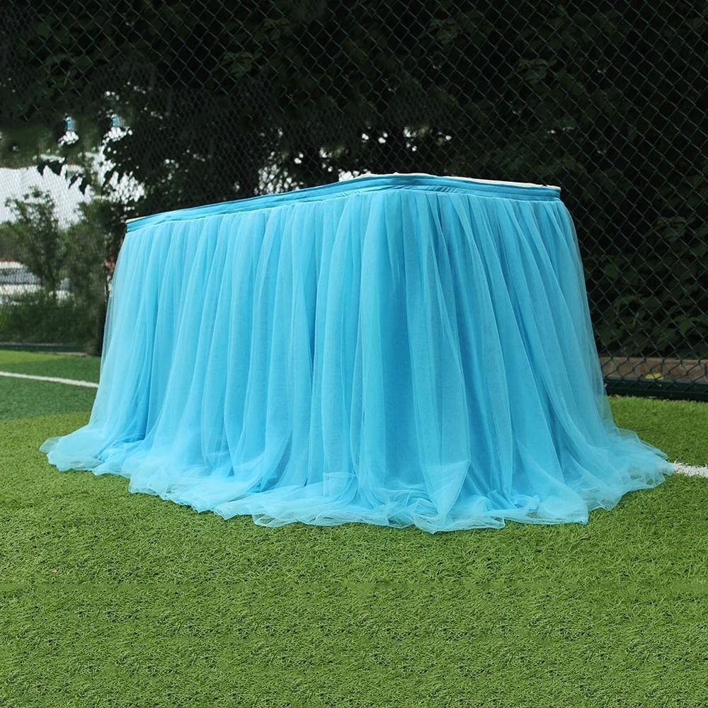 Elastic Tulle Table Skirt For Wedding And Party Decor 5