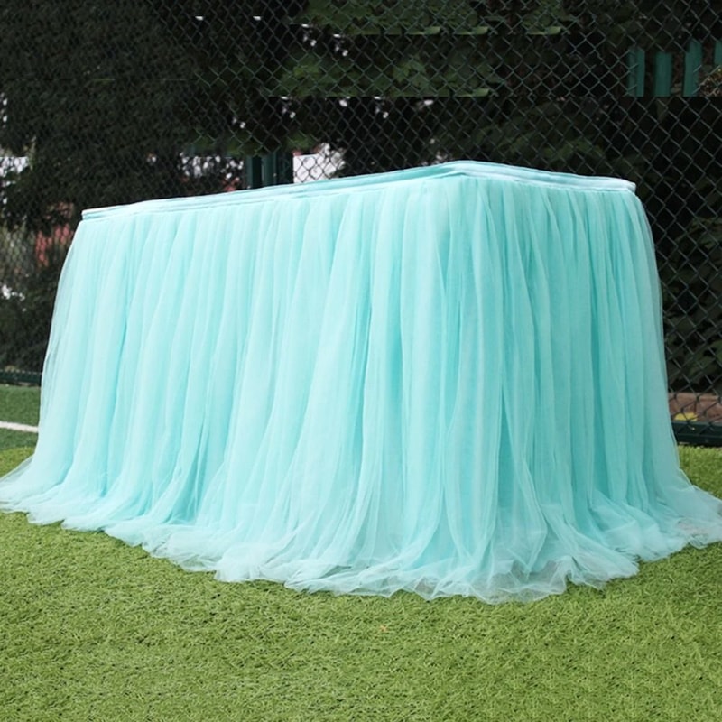Elastic Tulle Table Skirt For Wedding And Party Decor 6