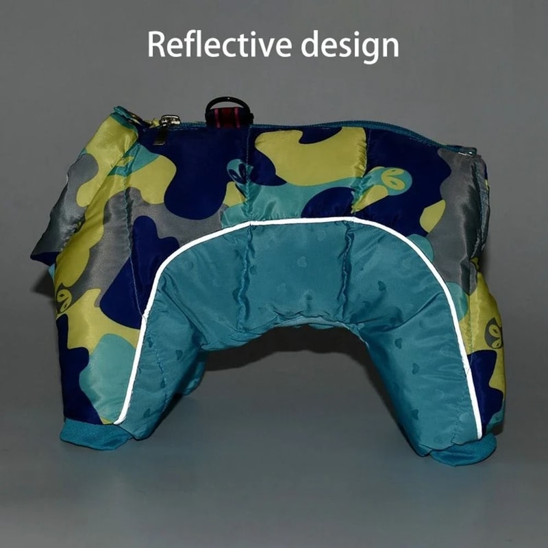 Full Body Dog Winter Snowsuit With Reflective Details 5