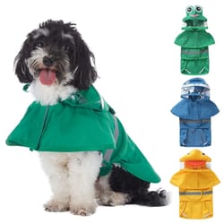 reflective waterproof dog raincoat with hood for outdoor walks