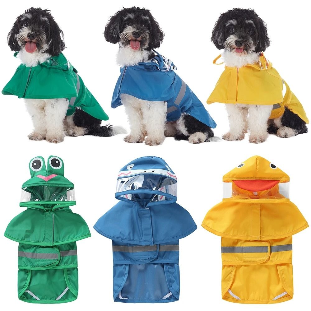 Reflective Waterproof Dog Raincoat With Hood For Outdoor Walks 4