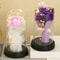 LED Eternal Rose Glass Dome With Gold Foil Flower 0
