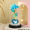 LED Eternal Rose Glass Dome With Gold Foil Flower 7