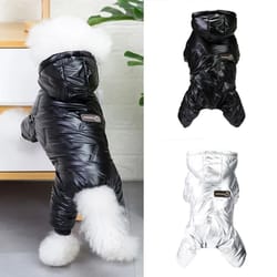 waterproof dog winter overall jacket for cold weather walks