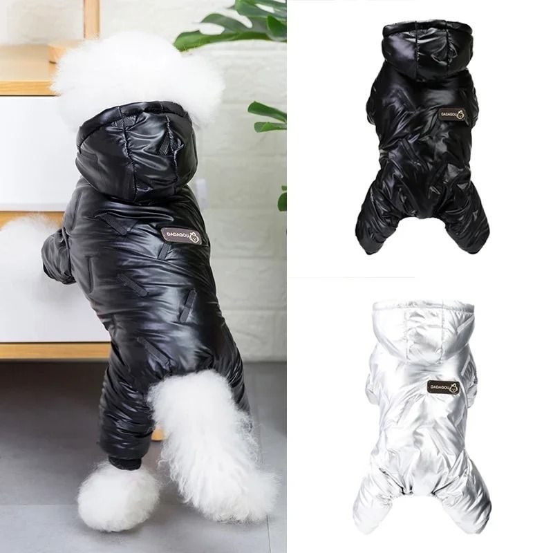Waterproof Dog Winter Overall Jacket For Cold Weather Walks 0