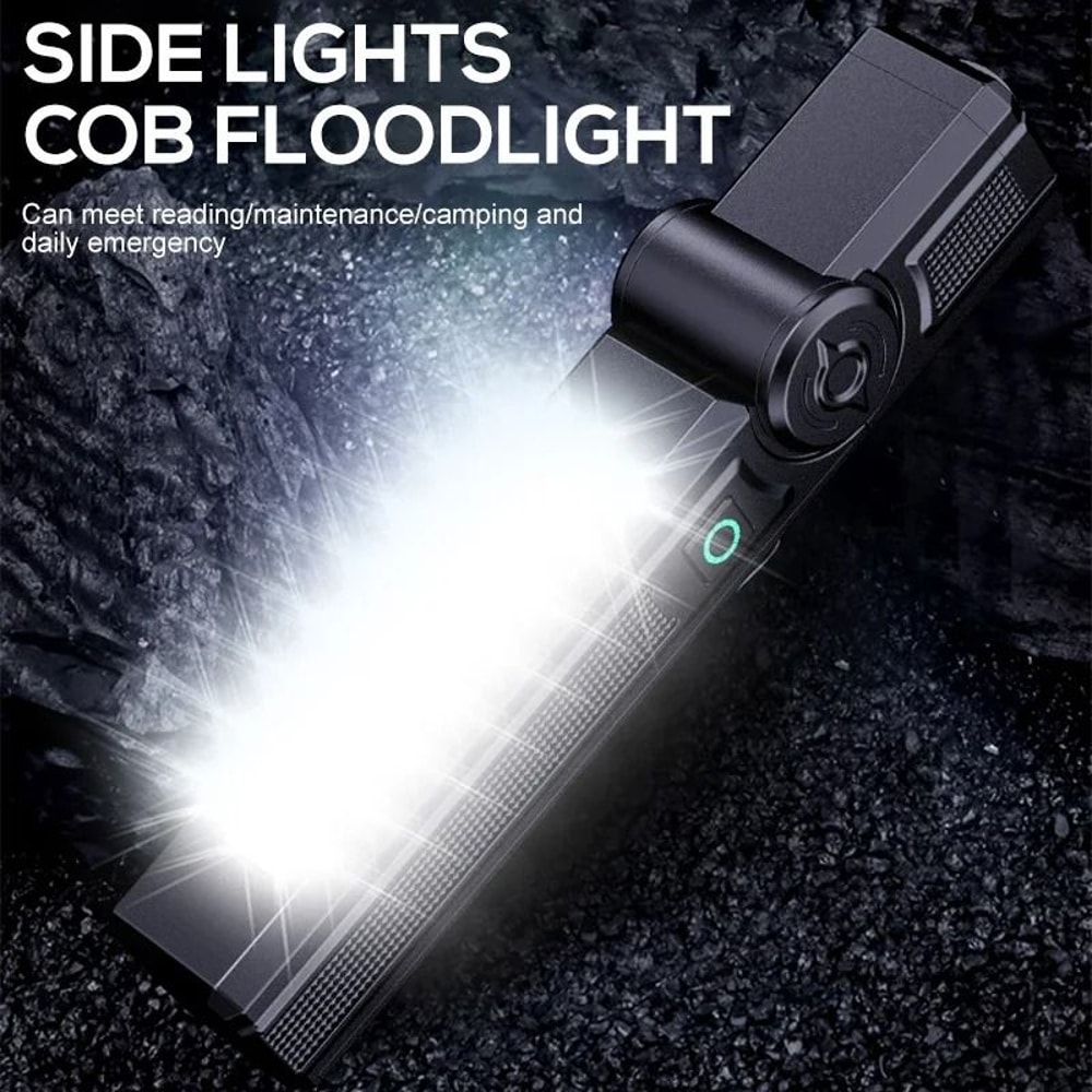 Portable COB LED Rechargeable Work Light With Magnetic Base And Clip 4