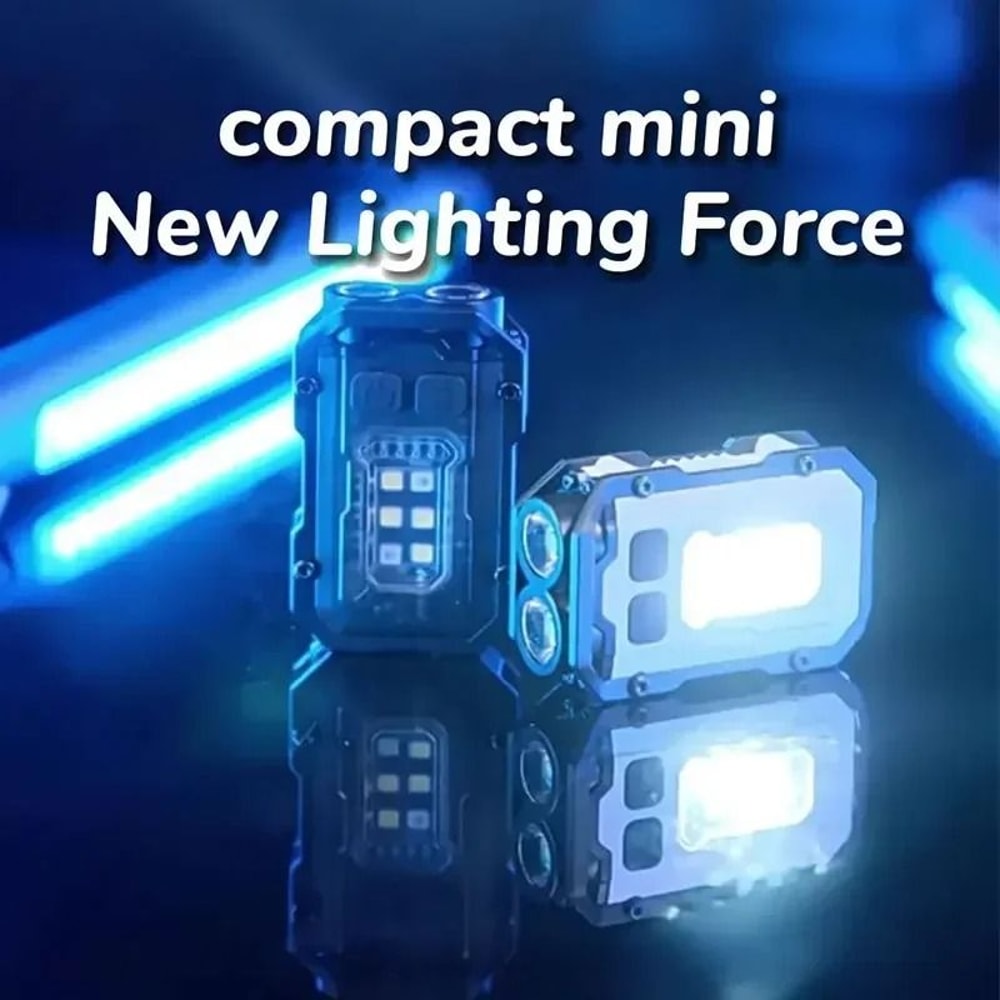 Rechargeable Mini COB LED Keychain Flashlight With Magnetic Base 2