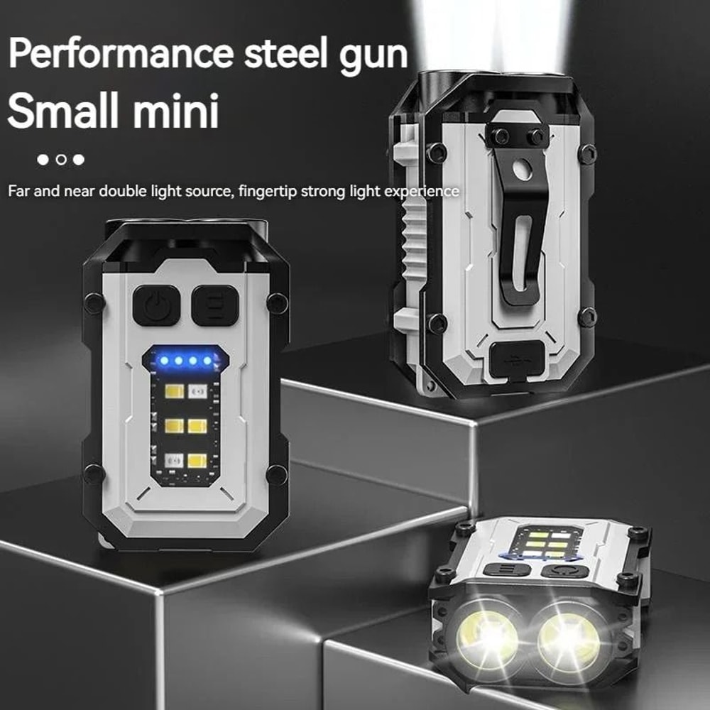 Rechargeable Mini COB LED Keychain Flashlight With Magnetic Base 3