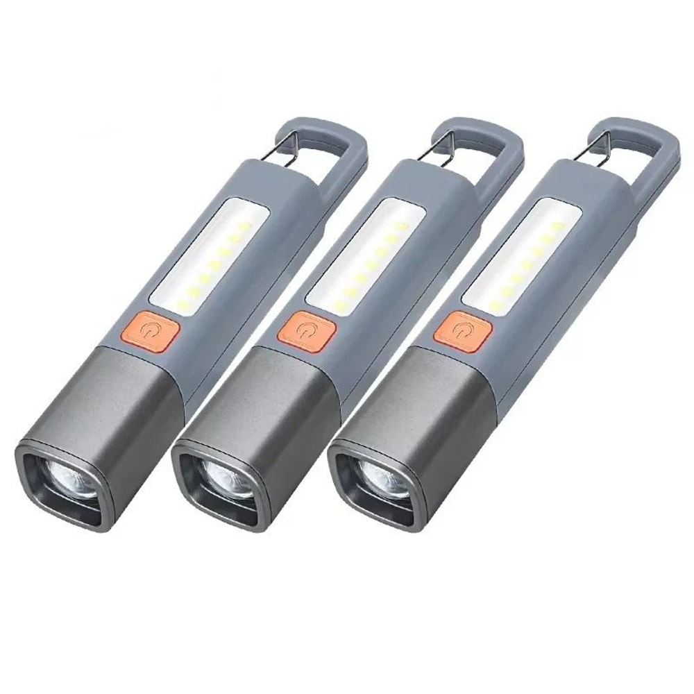 Rechargeable XPE LED Flashlight With Hook For Camping And Outdoor Use 0