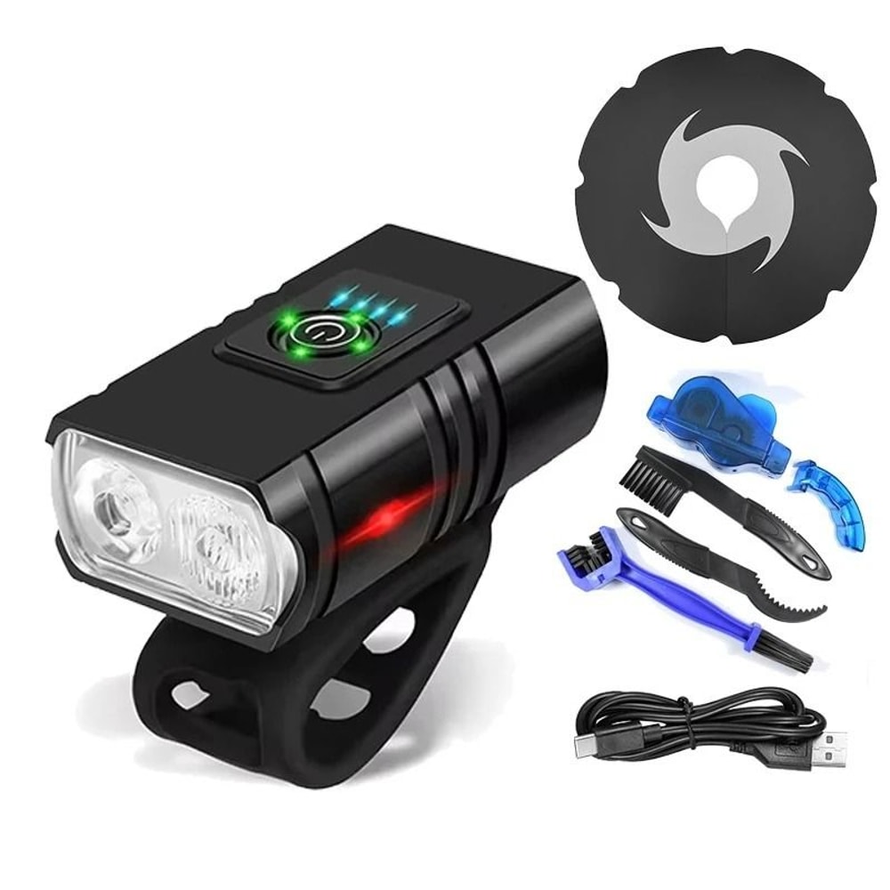 USB Rechargeable T6 LED Bicycle Front Light For Night Riding 8