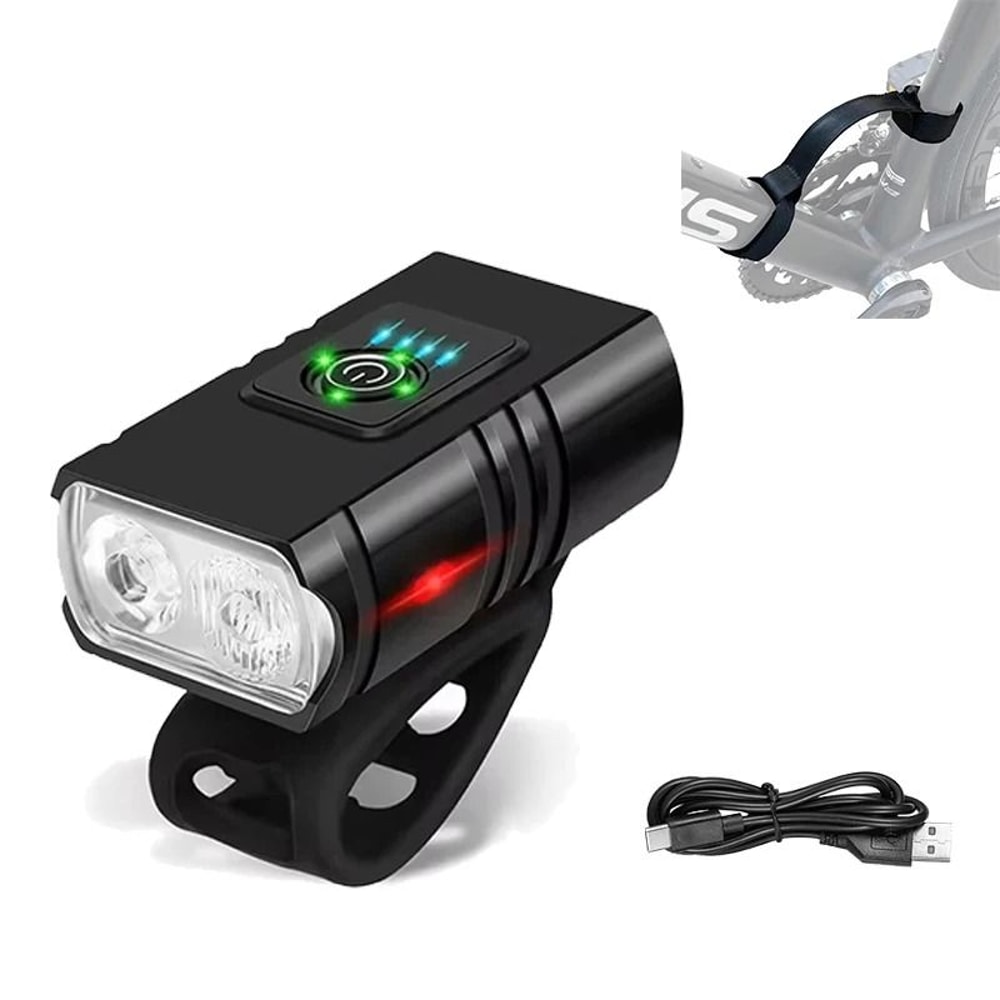 USB Rechargeable T6 LED Bicycle Front Light For Night Riding 9