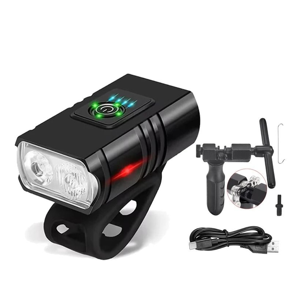 USB Rechargeable T6 LED Bicycle Front Light For Night Riding 11