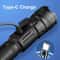 High Power USB Rechargeable LED Flashlight With Power Display 3