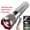 Powerful Rechargeable Tactical LED Flashlight With Zoom And Power Bank 0