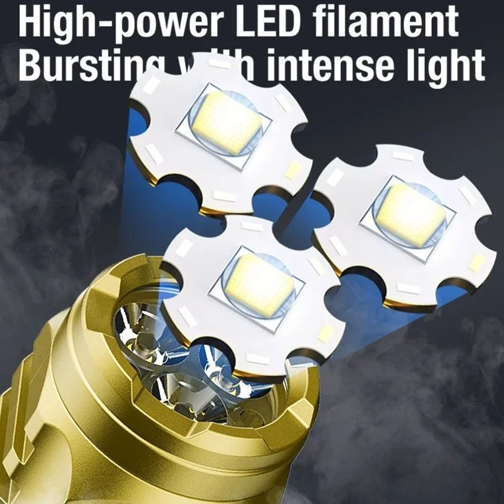 USB Type C Rechargeable Waterproof LED Work Flashlight 1