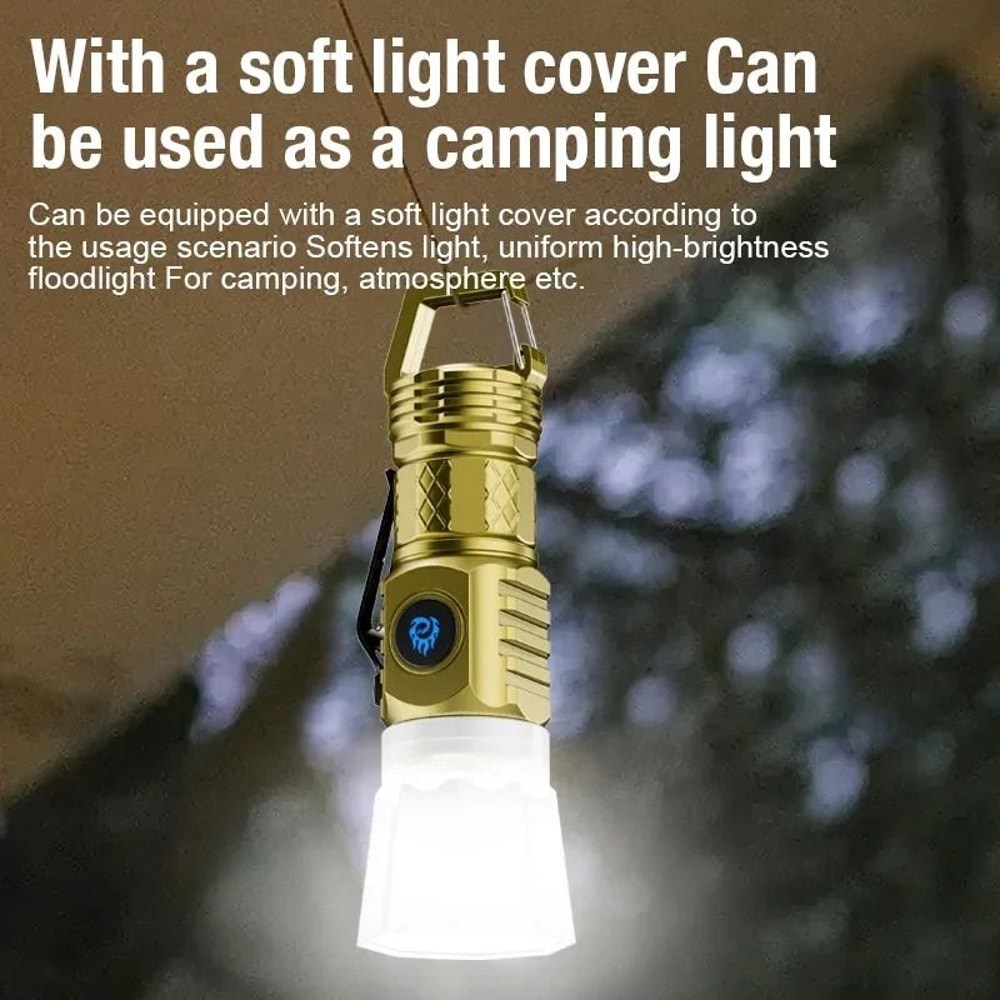 USB Type C Rechargeable Waterproof LED Work Flashlight 2