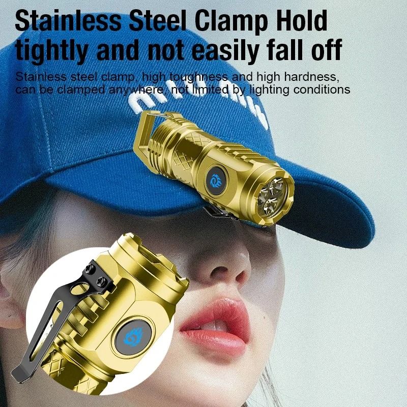 USB Type C Rechargeable Waterproof LED Work Flashlight 3