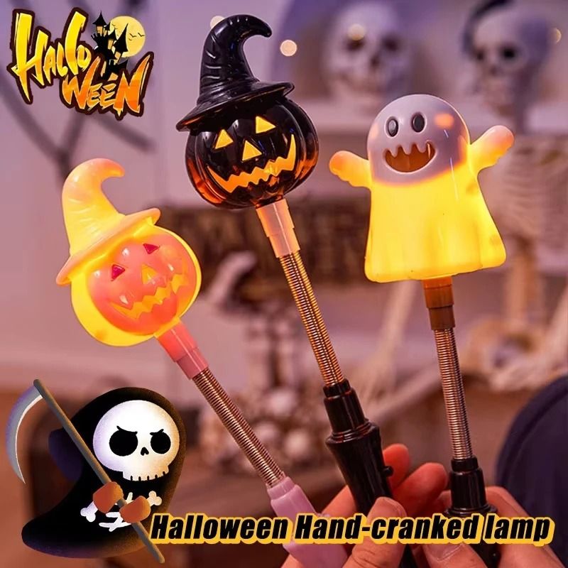 Halloween Pumpkin LED Hand Shaker Flashlight 1