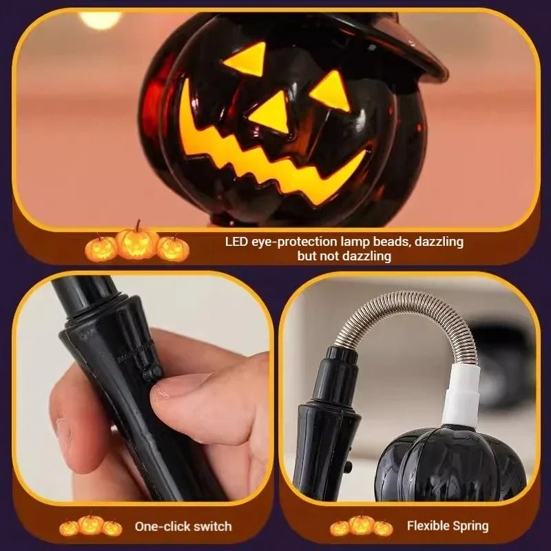 Halloween Pumpkin LED Hand Shaker Flashlight 4