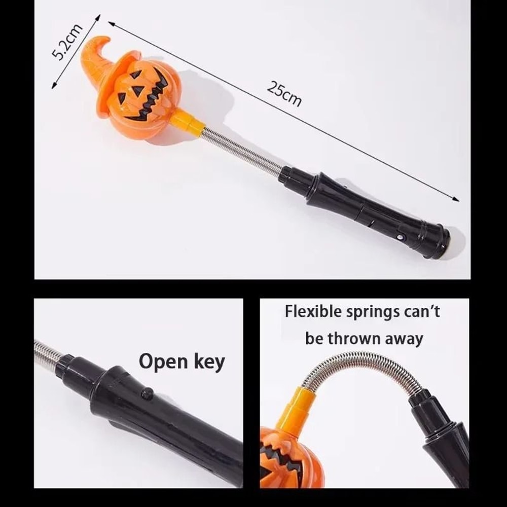 Halloween Pumpkin LED Hand Shaker Flashlight 5