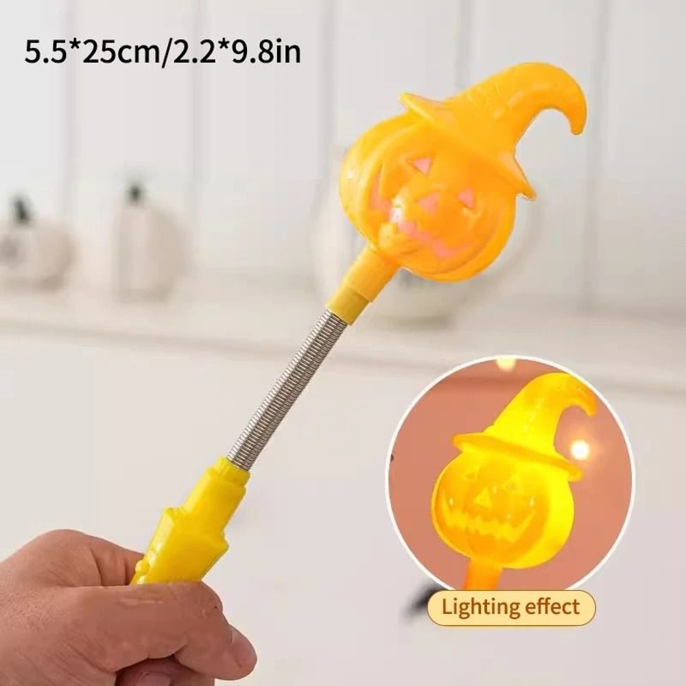 Halloween Pumpkin LED Hand Shaker Flashlight 8