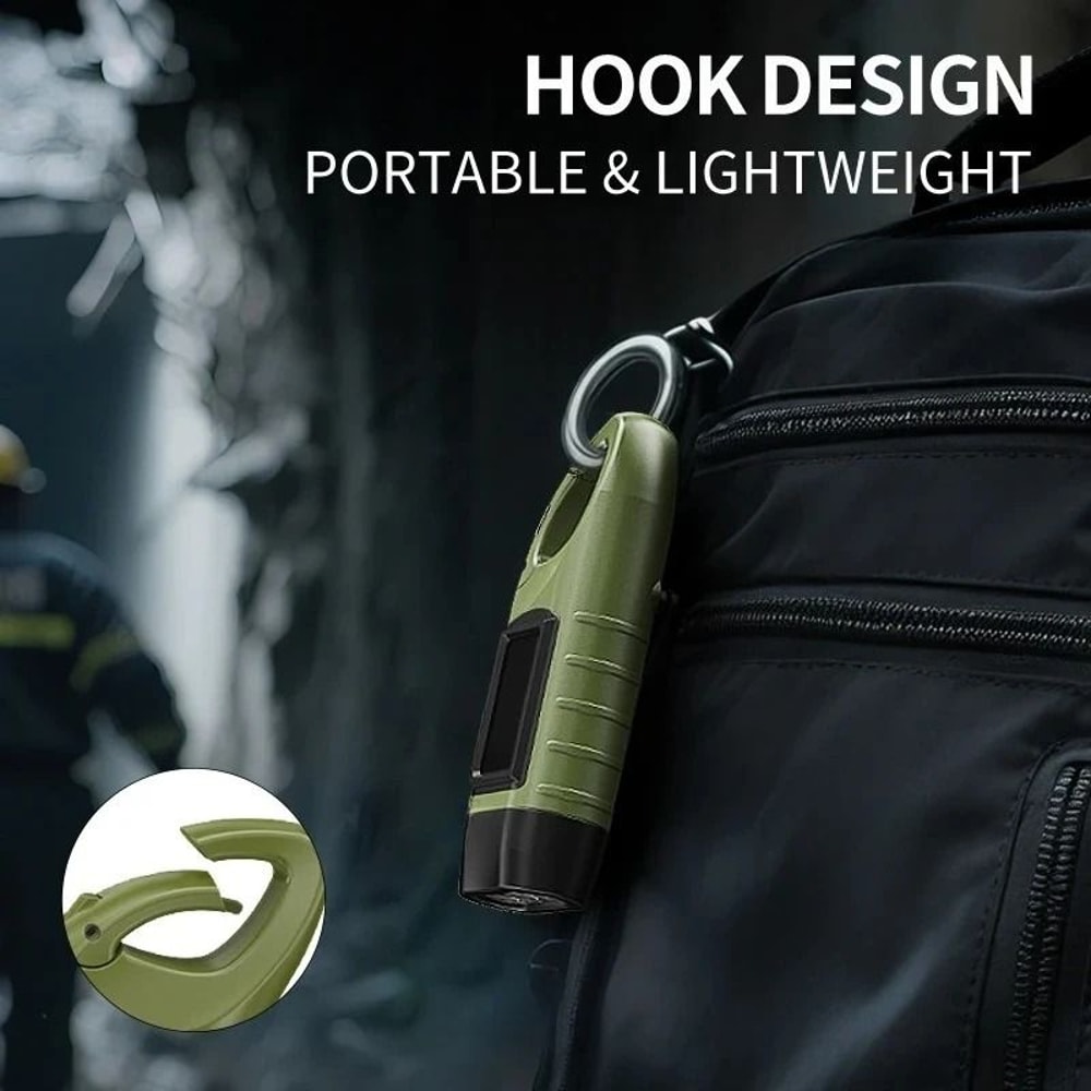 Solar Hand Crank LED Emergency Flashlight With Power Bank 3