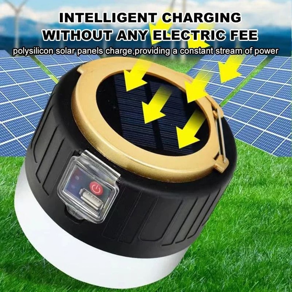 Solar Rechargeable LED Camping Lantern For Outdoor And Emergency Use 3