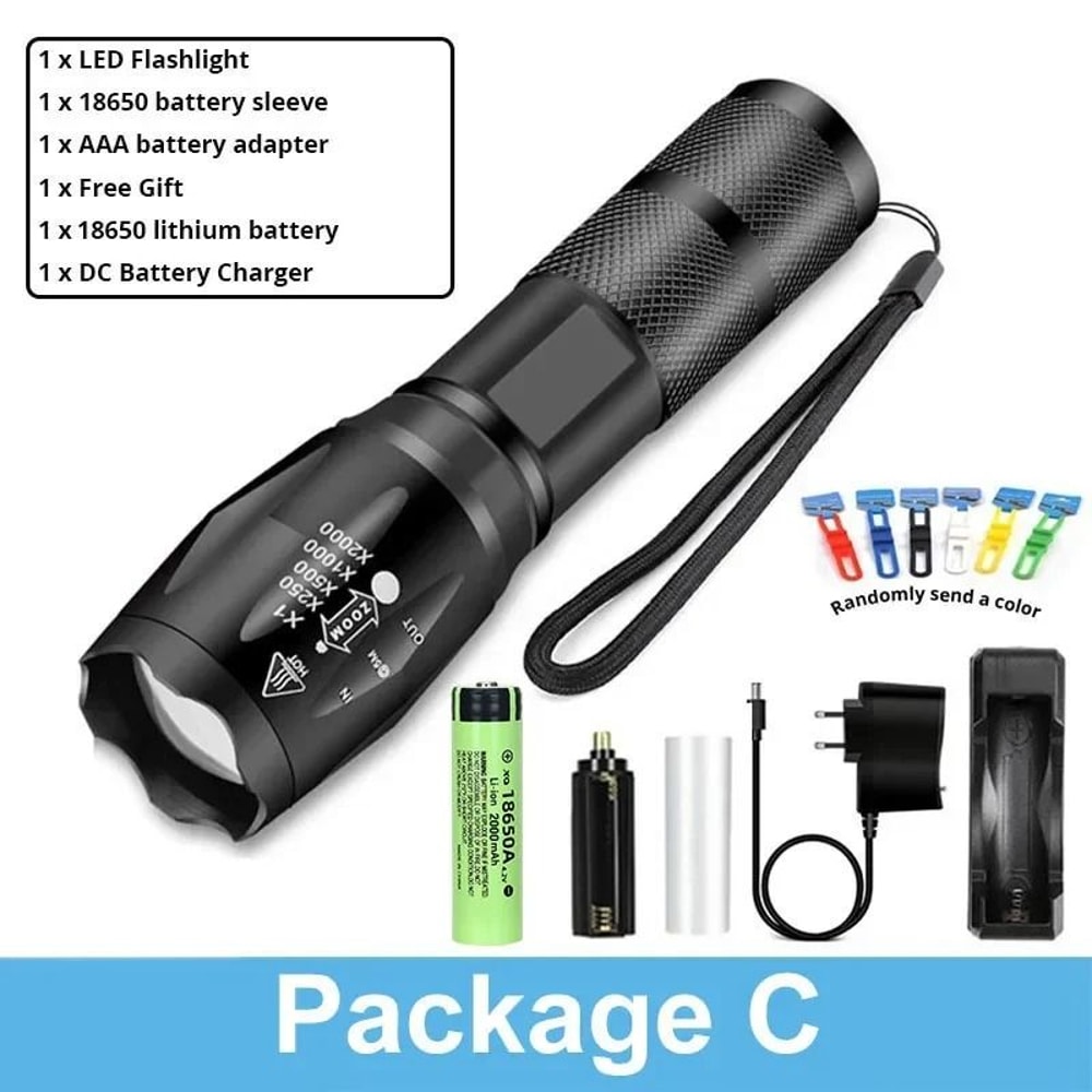 Ultra Bright Zoomable LED Flashlight For Camping And Outdoor Use 9