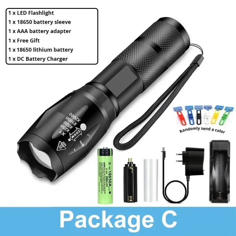 Ultra Bright Zoomable LED Flashlight For Camping And Outdoor Use 9