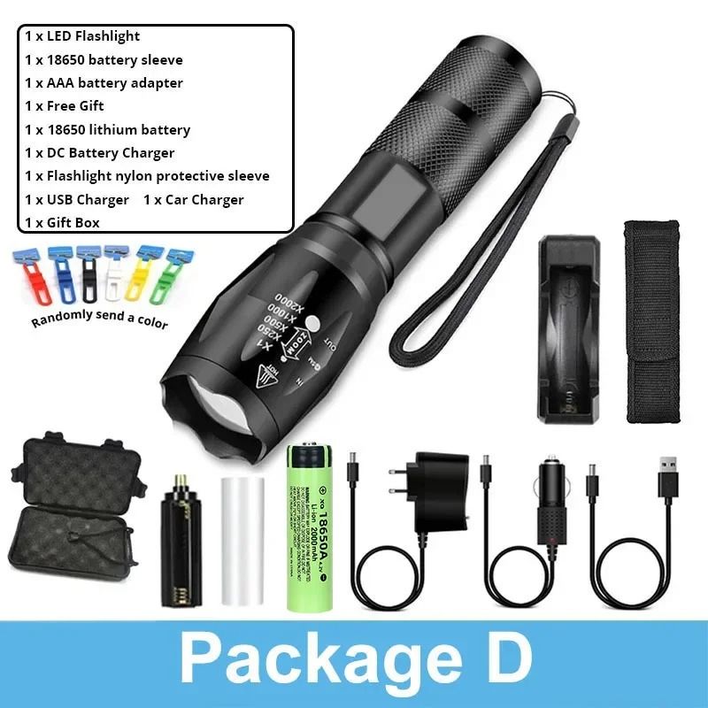Ultra Bright Zoomable LED Flashlight For Camping And Outdoor Use 10
