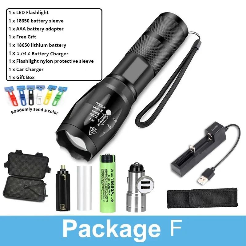 Ultra Bright Zoomable LED Flashlight For Camping And Outdoor Use 11
