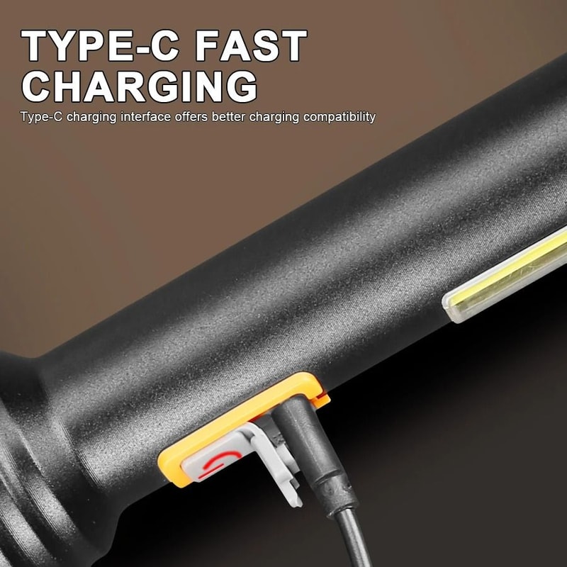 Rechargeable High Power LED Camping Spotlight With Side Light 3