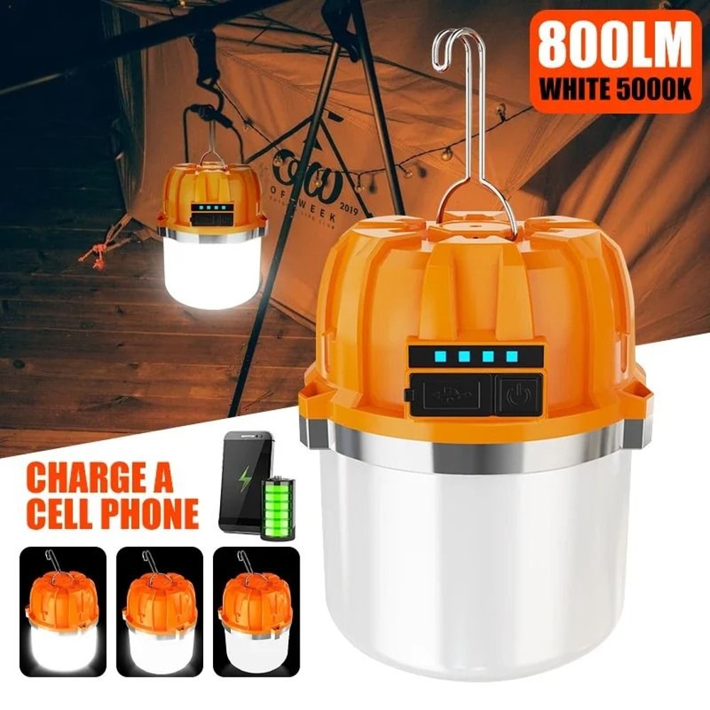 Portable USB Rechargeable Camping Lantern LED Tent Light 1