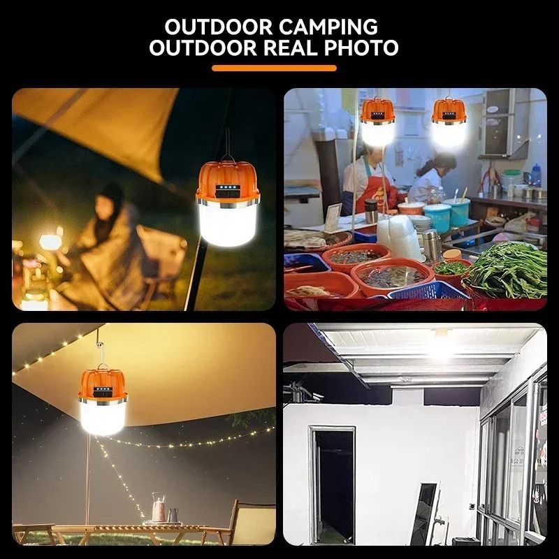 Portable USB Rechargeable Camping Lantern LED Tent Light 6